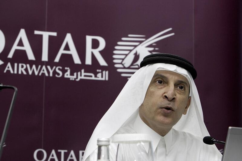 Qatar Airways chief executive Akbar Al Baker at the Arabian Travel Market. Jaime Puebla / The National