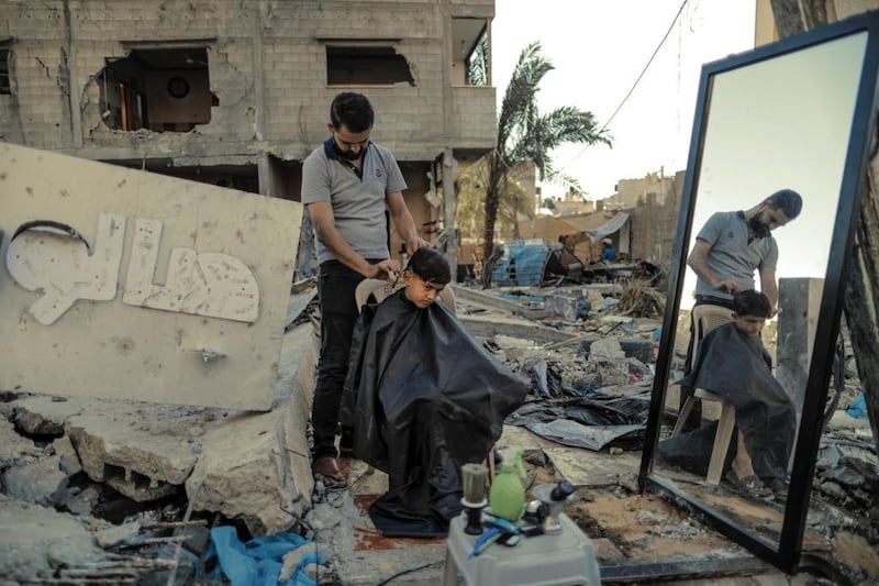 Belal Khaled's work focuses on showing how daily life in Gaza goes on in the face of war. Belal Khaled
