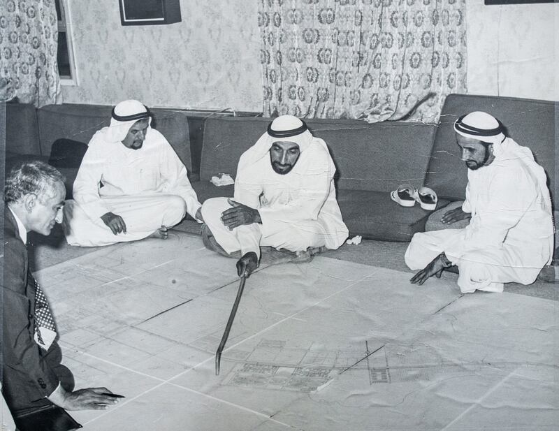 Rare and old photos of Abu Dhabi from the collection of Dr Abdul Rahman Makhlouf who was a close friend of Sheikh Zayed and had planned Abu Dhabi. Victor Besa / The Nationa.