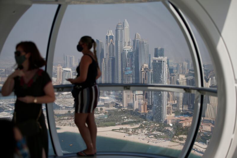 The views of Dubai from the wheel are spectacular. EPA
