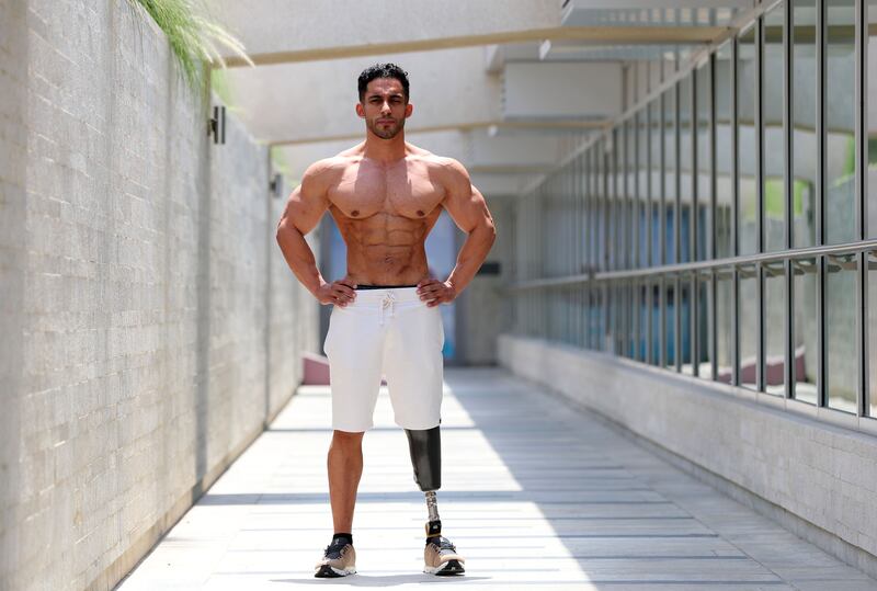 A road barrier severed Mr Al Eisaei's leg during the accident, and while still conscious, he used a tourniquet to stop the bleeding. 