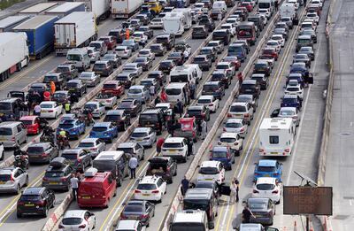 UK ports have suffered from large traffic jams in recent weeks. PA