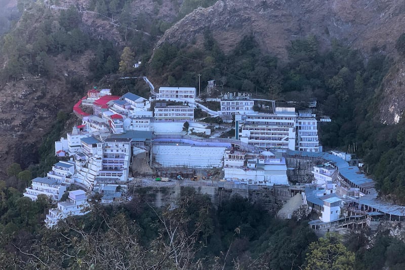 The Mata Vaishno Devi shrine, one of the country's most revered Hindu sites. At least 12 people died and 13 were injured in a stampede at the religious shrine in India early on Saturday as pilgrims gathered to offer New Year prayers, officials said. AFP