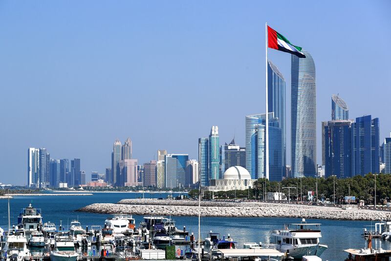 Abu Dhabi, United Arab Emirates, November 3, 2020.   The UAE flag, Corniche.
Victor Besa/The National
Section:  NA
FOR: Stock Images