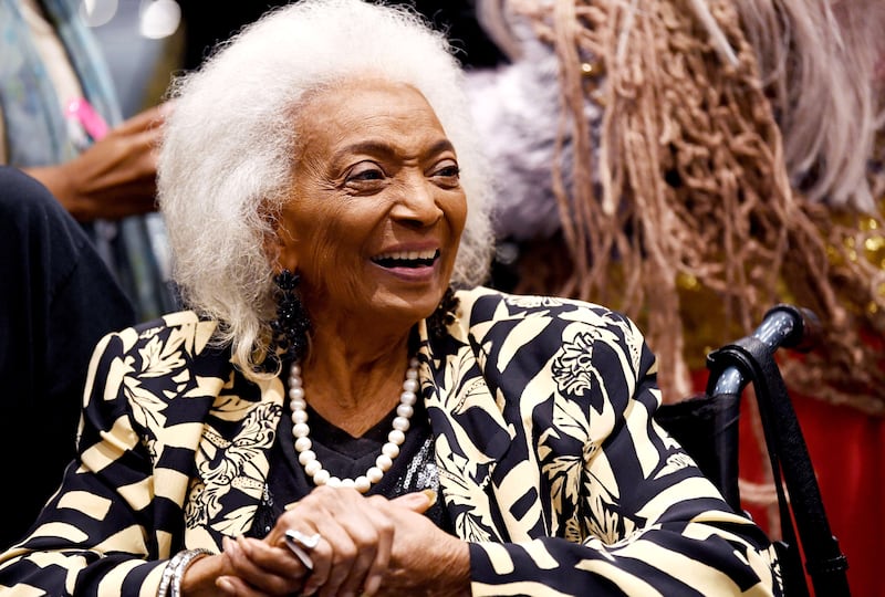 Nichelle Nichols attends the Nichelle Nichols Finale Celebration during 2021 Los Angeles Comic Con in California. The actress died at the weekend, aged 89. AFP
