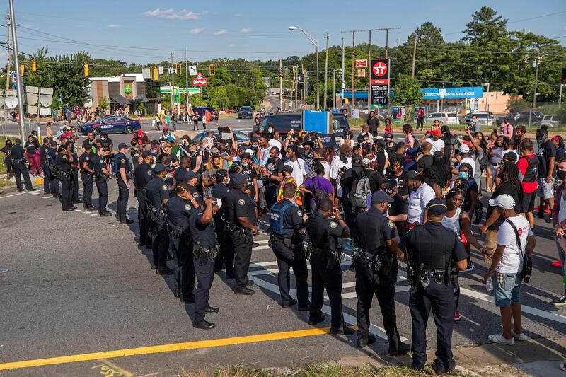 Atlanta Police Chief Erika Shields has stepped down in the wake of the shooting. EPA