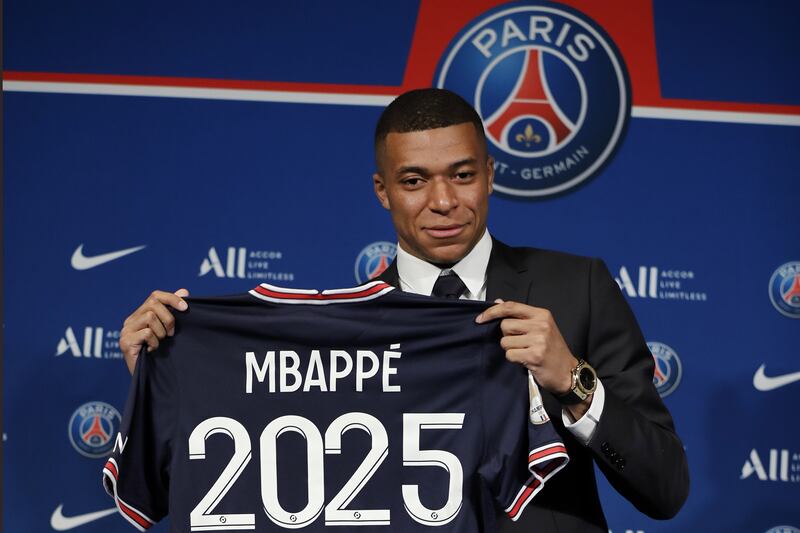 FORWARDS: Paris Saint Germain's Kylian Mbappe. EPA