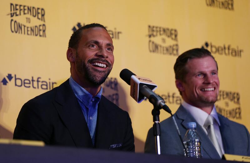 Boxing - Rio Ferdinand Press Conference - Bethnal Green, London, Britain - September 19, 2017   Rio Ferdinand and Mel Deane during the press conference   Action Images via Reuters/Tom Jacobs