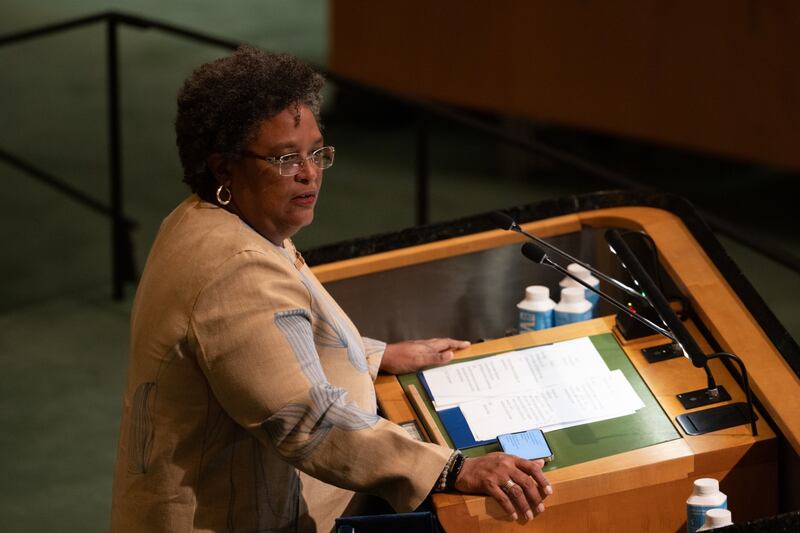 Barbados's Prime Minister Mia Mottley backs changing the make-up of the UN Security Council. Bloomberg
