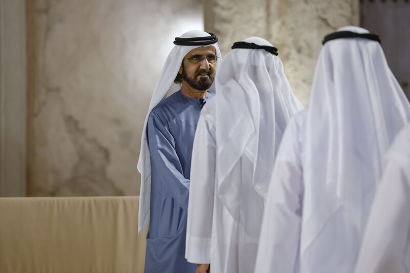 Sheikh Mohammed bin Rashid, Vice President and Ruler of Dubai, exchanges Ramadan greetings with well wishers. All photos: Wam