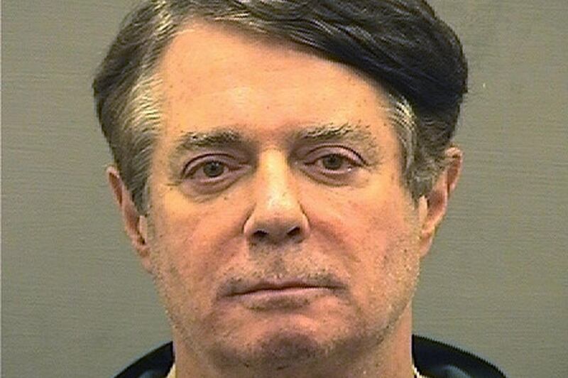 FILE PHOTO: Former Trump campaign manager Paul Manafort is shown in this booking photo in Alexandria, Virginia, U.S., July 12, 2018.   Alexandria Sheriff's Office/Handout via REUTERS/ File Photo   ATTENTION EDITORS - THIS IMAGE WAS PROVIDED BY A THIRD PARTY. THIS PICTURE WAS PROCESSED BY REUTERS TO ENHANCE QUALITY. AN UNPROCESSED VERSION HAS BEEN PROVIDED SEPARATELY.