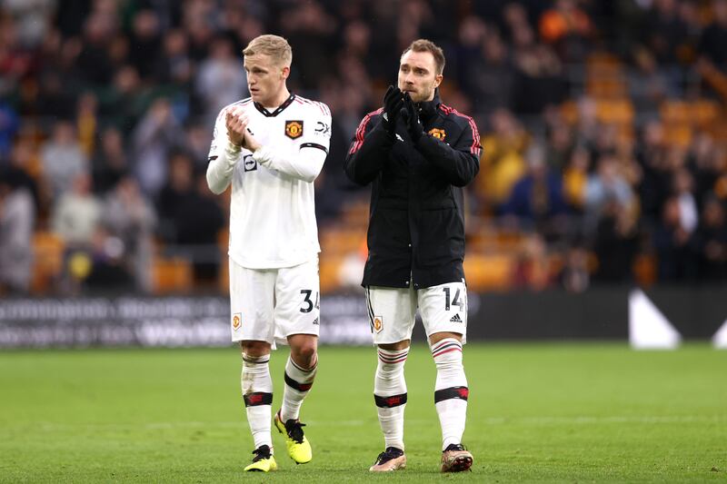 Donny van de Beek (On for Martial 81’) N/A. Van de Beek NA On for Martial after 80. Two notable contributions to an 89th minute attack but then a poor ball forward on in injury time left Rashford fuming. Getty