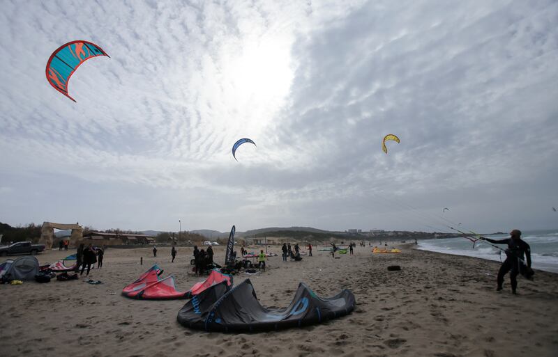 Kitesurfing is becoming increasingly popular with Algerian sports enthusiasts.