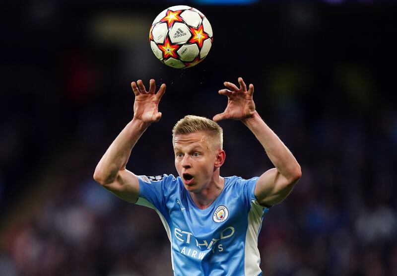 Oleksandr Zinchenko - 7: Drilled shot wide of target in first half but beaten to ball by Benzema for Real’s opener soon after. Set up chance for Laporte that centre-half couldn’t finish. Did really well against pace of Rodrygo. PA