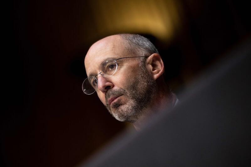 Robert Malley, special envoy for Iran, speaks during a Senate hearing in Washington. AFP