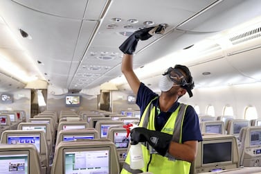 Aircraft, schools and offices across the country are being deep-cleaned in an effort to stem the spread of the virus. Courtesy: Emirates Group