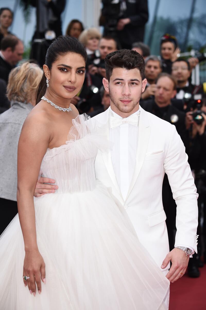 CANNES, FRANCE - MAY 18: Priyanka Chopra and Nick Jonas attend the screening of "Les Plus Belles Annees D'Une Vie" during the 72nd annual Cannes Film Festival on May 18, 2019 in Cannes, France. (Photo by Pascal Le Segretain/Getty Images)