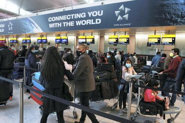 Heathrow Airport has been plagued with delays after new Covid-19 documentation required further checks at the border. Getty Images 