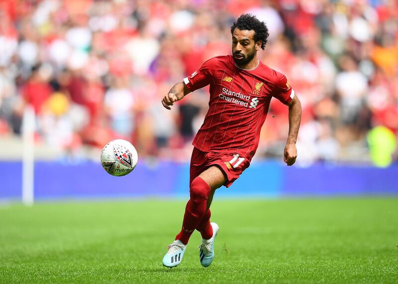 LONDON, ENGLAND - AUGUST 04: Mohamed Salah of Liverpool in action during the FA Community Shield match at Wembley Stadium on August 04, 2019 in London, England. (Photo by Clive Mason/Getty Images)