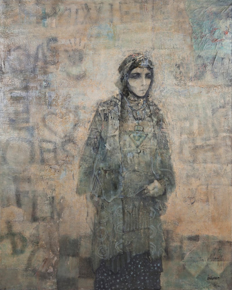 Mohammed Issiakhem's 'Femme et Mur' (Woman and Wall). Barjeel Art Foundation