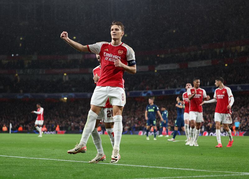 CM: Martin Odegaard (Arsenal): The Gunners marked their return to the Champions League with a stylish 4-0 win over PSV Eindhoven, and their captain was the heartbeat of the performance. PSV couldn’t handle Odegaard and the Norwegian capped his display with a well-taken fourth goal.  Getty