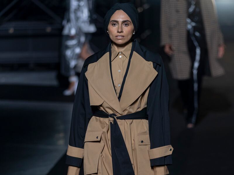 Iraqi para-athlete Zainab Al-Eqabi from Dubai walks the runway for the Boss autumn/winter 2022 fashion show at the Milan Fashion, in Italy, on September 22, 2022. All photos: Getty