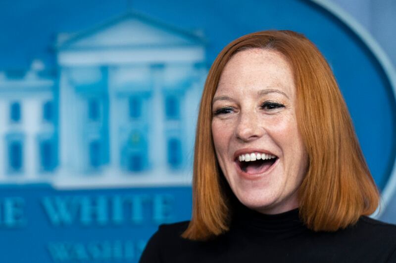 Ms Psaki was known for her banter with reporters. AP