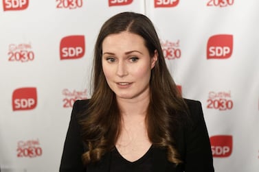 The candidate for the next prime minister of Finland, Sanna Marin, after the SDP's prime minister vote in Helsinki, Finland on December 9, 2019. Lehtikuva via Reuters