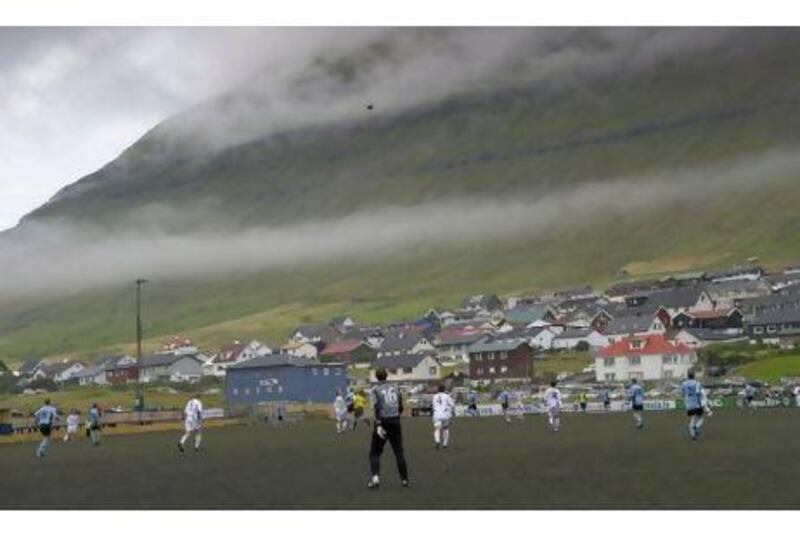 A football match at Nordragota, Eysturoy, Faroe Islands. Although the Faroese did not shake up Euro 2012 qualifying with the 2-0 victory against Estonia on Tuesday, it certainly struck a chord with our columnist. Courtesy of Photolibrary.com