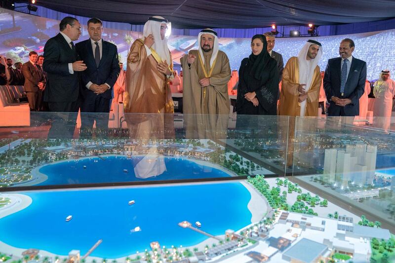 Sheikh Dr Sultan bin Mohamed Al Qasimi, Supreme Council Member and Ruler of Sharjah, launched the three mixed-use projects on Tuesday. Shurooq