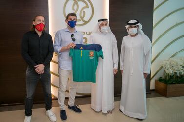 Former Spanish goalkeeper Iker Casillas during his visit to Dubai Sports Council. WAM