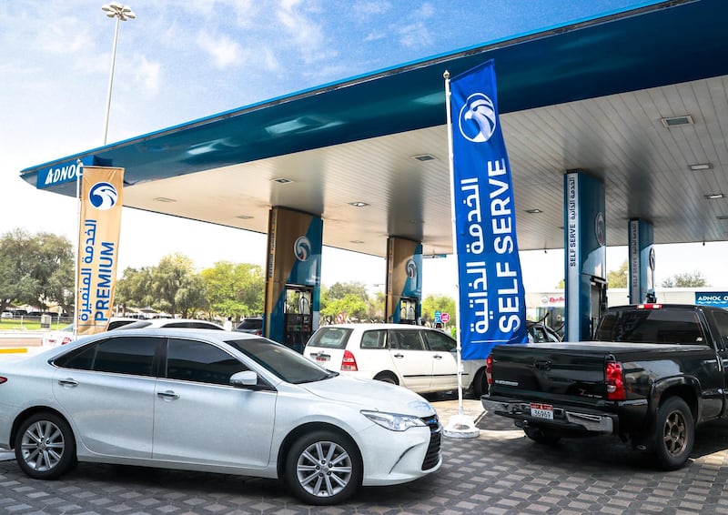 Abu Dhabi, UAE,  April 12, 2018.   Subject: ADNOC Station - Airport Road near Hilton and Al Mushrif Mall.  Self Service is soon to come to AUH.
Victor Besa / The National
NA