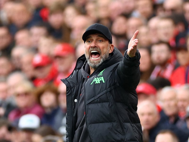 Liverpool manager Jurgen Klopp during the game. Reuters