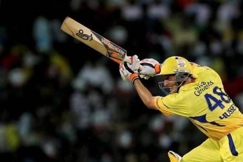 Chennai Super Kings batsman Michael Hussey went 86 of 54 balls to pace his team in a victory over the Kings XI Punjab on Wednesday. AP Photo