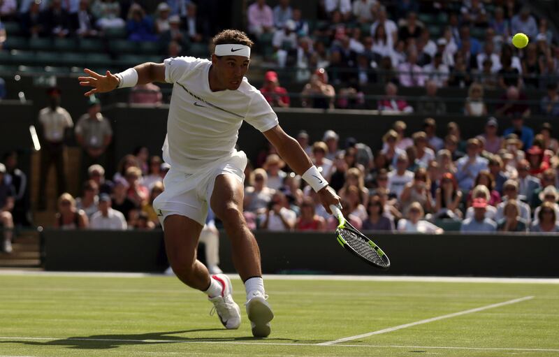 Rafael Nadal dropped only six games in his first round win at Wimbledon. Tim Ireland / AP Photo