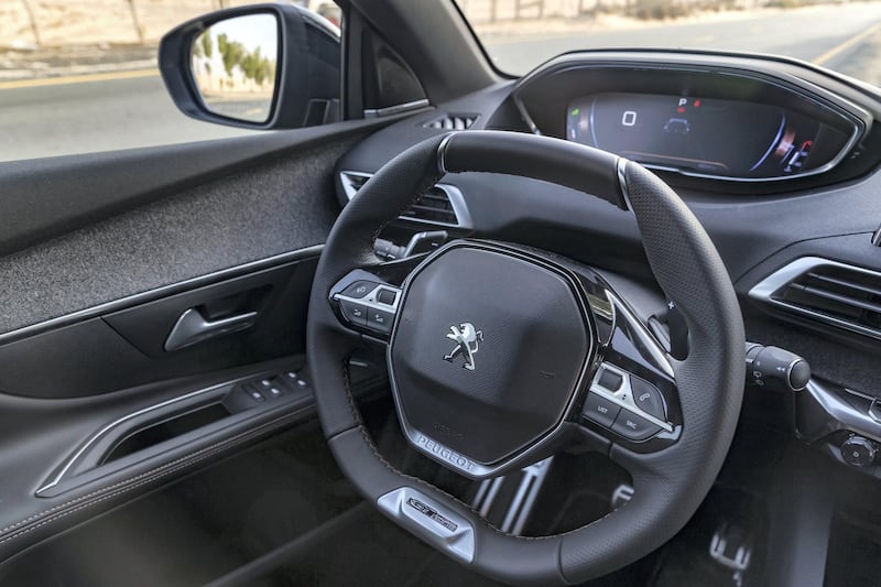 Dubai, United Arab Emirates - February 10th, 2018: Peugeot 5008 for a motoring section road test. Saturday, February 10th, 2018. Al Qudra Road, Dubai. Chris Whiteoak / The National