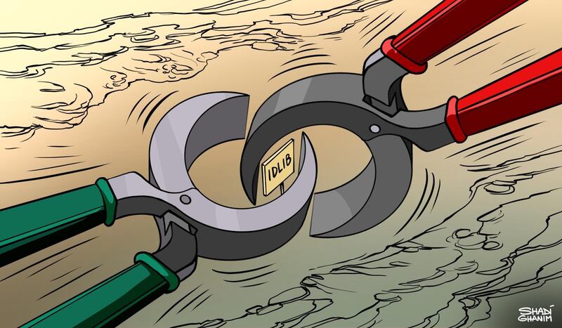 Our cartoonist Shadi Ghanim's take on the impasse over the battle for Syria's Idlib province