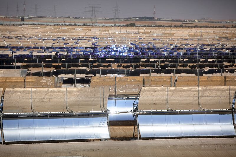 Abu Dhabi’s 100MW Shams 1 solar array in the Western Region was inaugurated last year. Silvia Razgova / The National