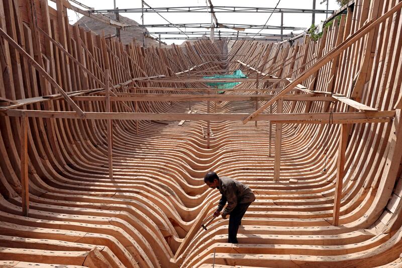 The wood used to make the dhows is sourced from ghaf, a tree known for its ability to withstand and thrive in challenging environmental conditions, and teak from Myanmar.