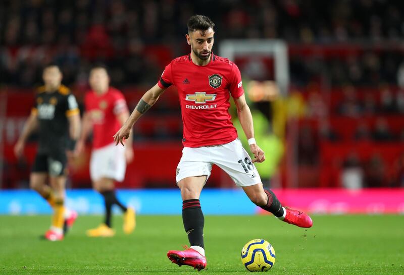 Bruno Fernandes started his first game in the Premier League after one training session with his Manchester United teammates. Getty