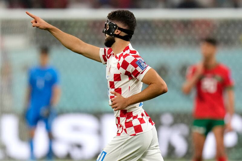 Joško Gvardiol – 8. One of Croatia’s stand-out players this tournament, the defender opened the scoring after seven minutes before a strong display largely kept Morocco’s attackers at bay. AP