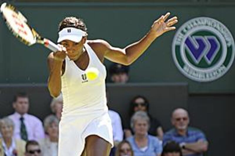 Venus Williams was impressive in her victory over the battling Swiss teenager Stefanie Voegele.