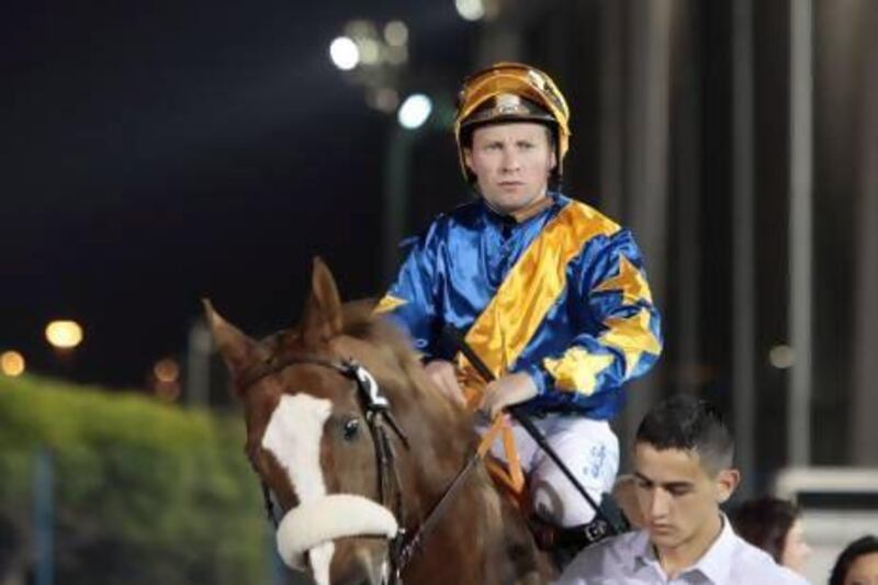 Tadhg O' Shea had to settle for a runner-up finish in the Arabian Triple Crown. Jeffrey E Biteng / The National