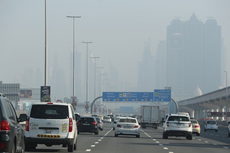 The fog started to lift by mid-morning. Pawan Singh / The National