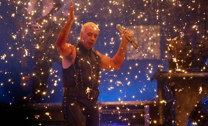 Til Lindemann of German rock bank Rammstein. AFP