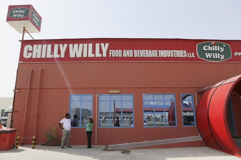 Exterior photograph of the Chilly Willy manufacturing plant in Dubai, June 3, 2015. All photos by Sarah Dea / The National