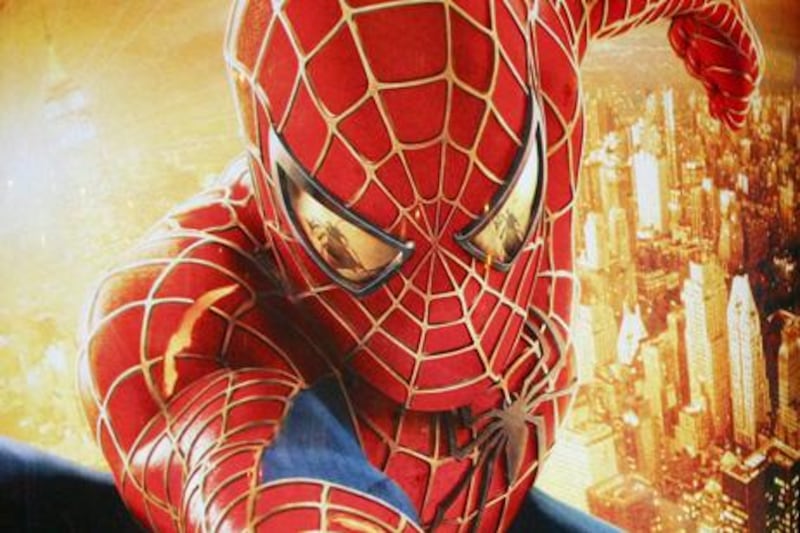 An advertisement for the Spiderman movie in 2004.