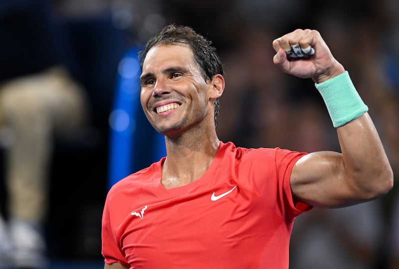 Rafael Nadal celebrates his victory over Jason Kubler. EPA