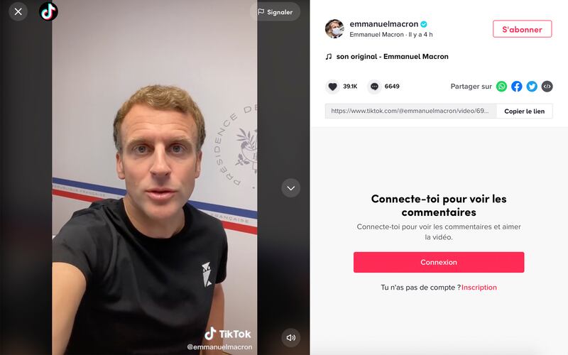 Mr Macron  posted a string of short videos addressing a series of vaccine misconceptions. AP