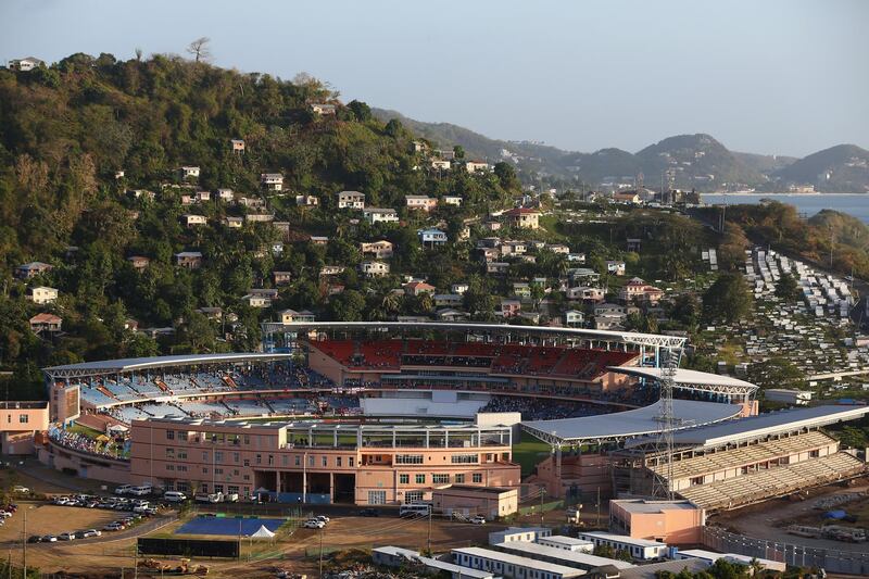 GRENADA, GRENADA - APRIL 23:  General view of stadium during day three of the 2nd Test match between West Indies and England at the National Cricket Stadium in St George's on April 23, 2015 in Grenada, Grenada.  (Photo by Michael Steele/Getty Images)